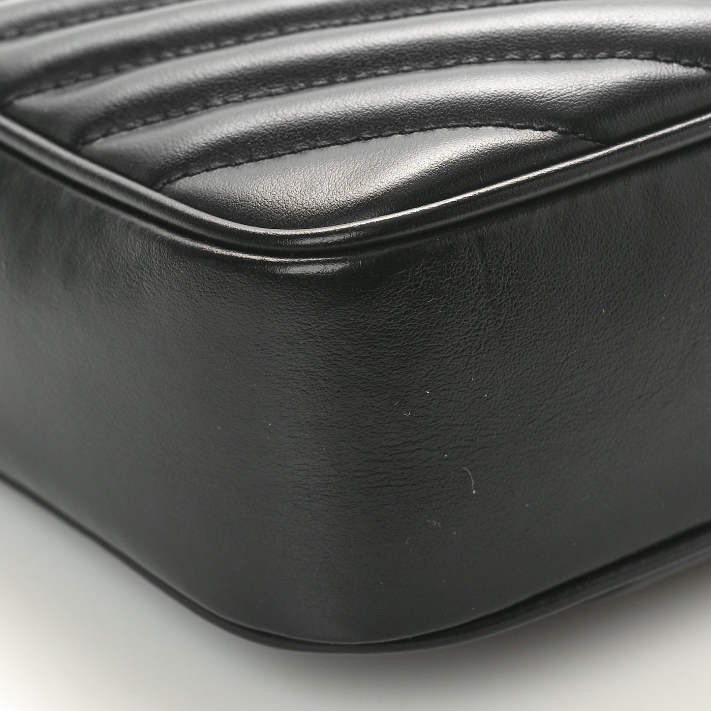 Calfskin Matelasse Monogram Lou Camera Bag Black