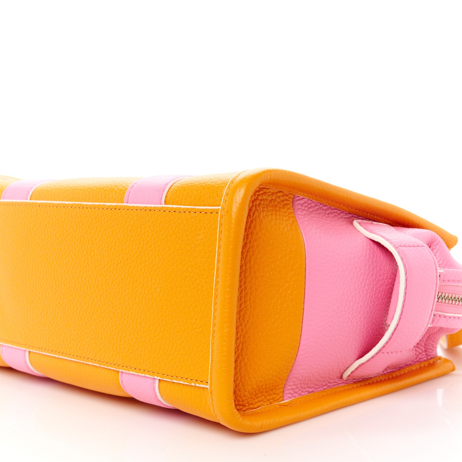 Marc Jacobs Grained Calfskin Small The Tote Bag Pink Orange