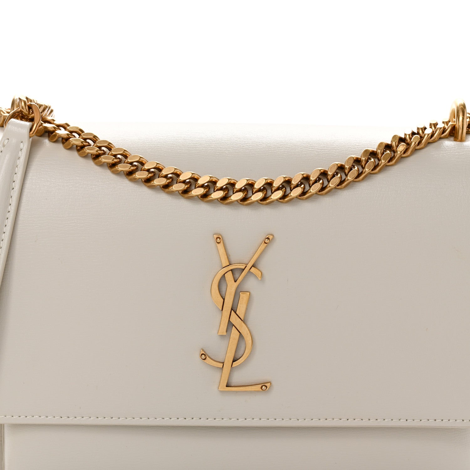 Saint Laurent Calfskin Medium Monogram Sunset Crema Soft 9 of 11