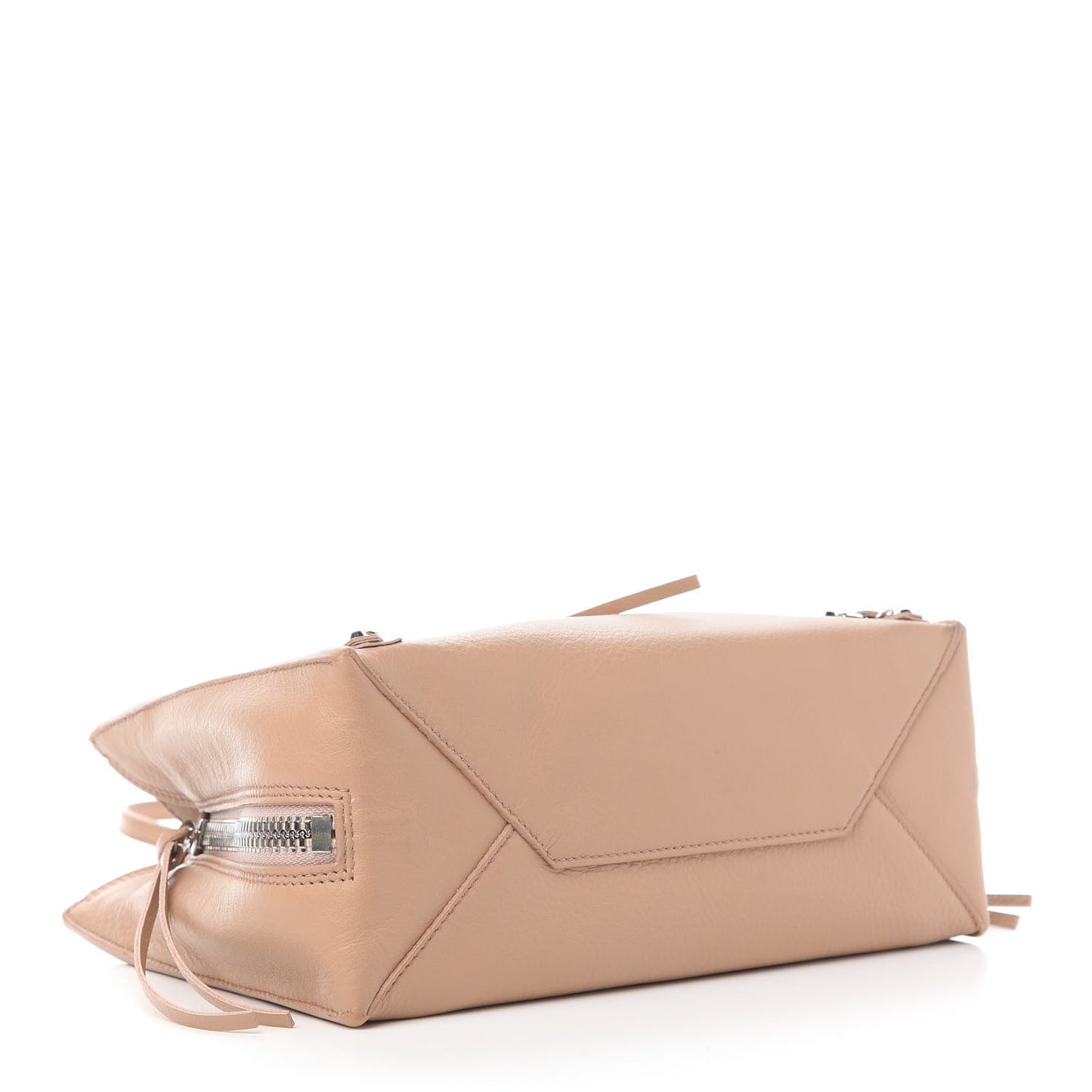 Grained Calfskin Papier Mini A4 Zip Around Tote Rose Des Sables