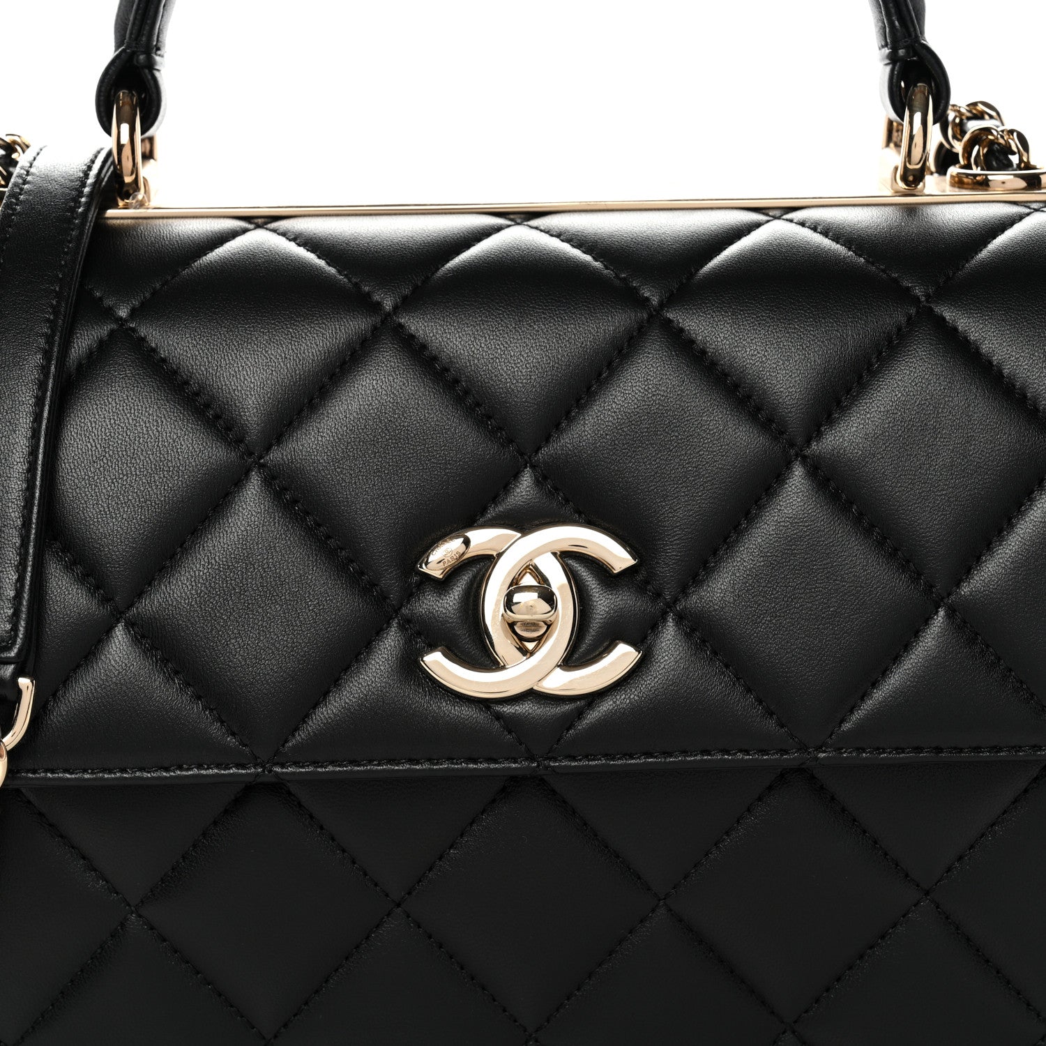 Chanel Lambskin Quilted Small Trendy CC Dual Handle Flap Bag Black 8 of 11