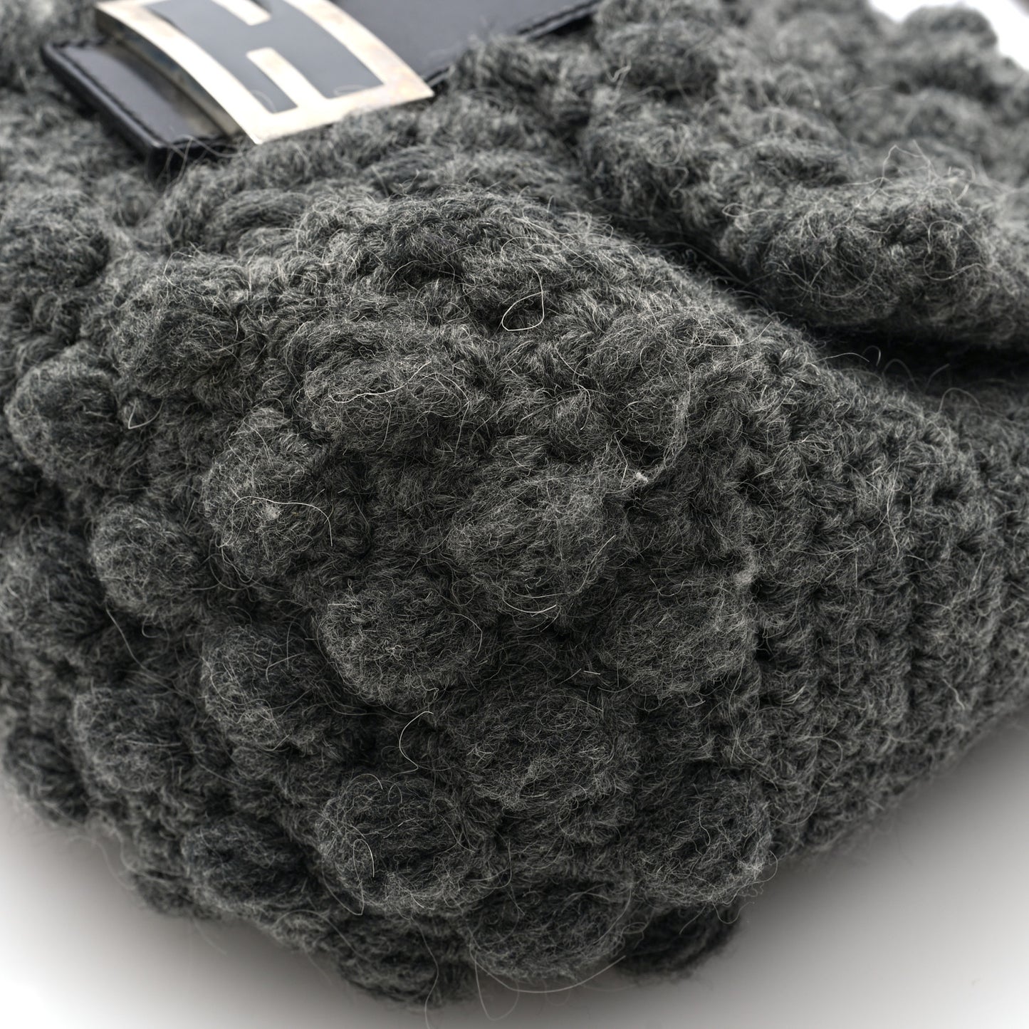 Wool Knit Mama Baguette Grey