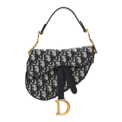 Christian Dior Oblique Mini Saddle Bag Blue 1 of 9