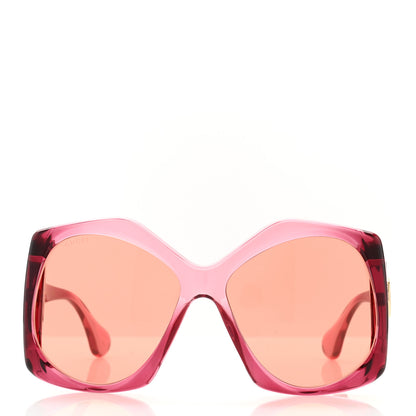 Gucci Acetate Round Sunglasses GG0875S Burgundy Orange 2 of 8