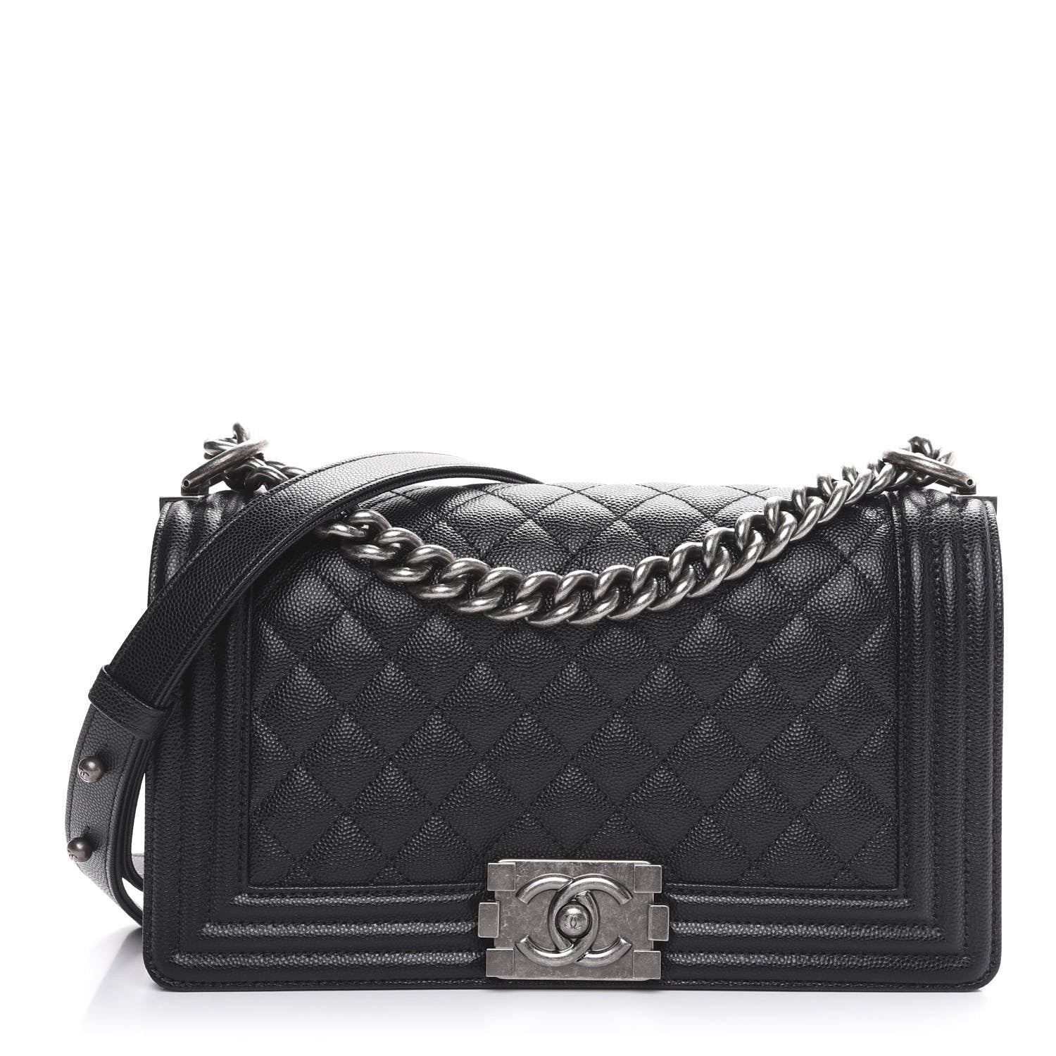 Chanel Caviar Quilted Medium Boy Flap Black 1 of 10