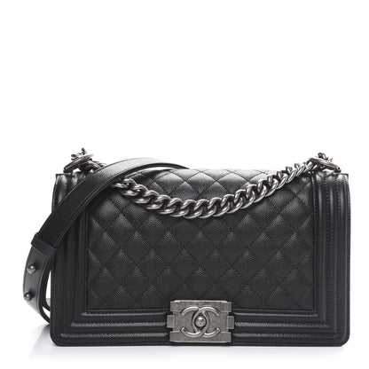 Chanel Caviar Quilted Medium Boy Flap Black 1 of 10