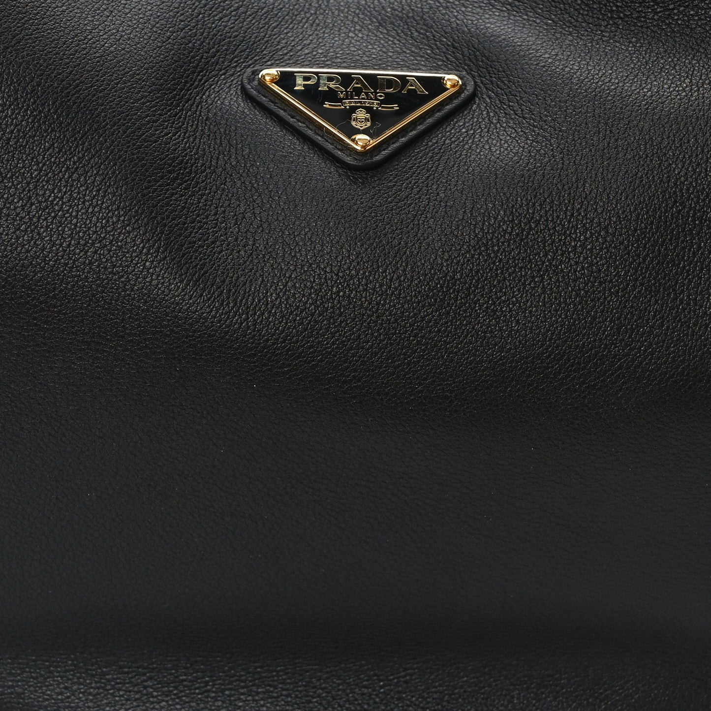 Soft Calfskin Arque Shoulder Bag Black