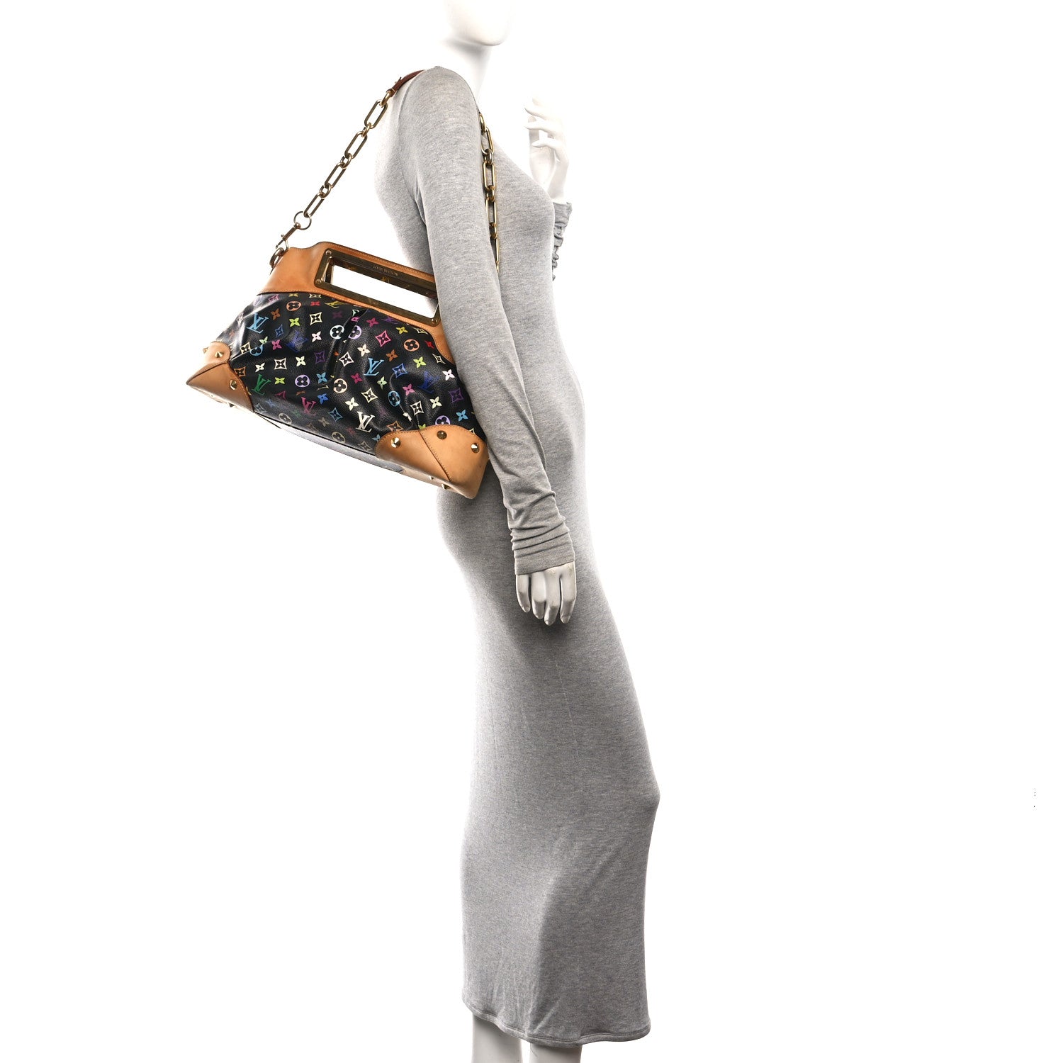 Louis Vuitton Monogram Multicolor Judy GM Black 2 of 9