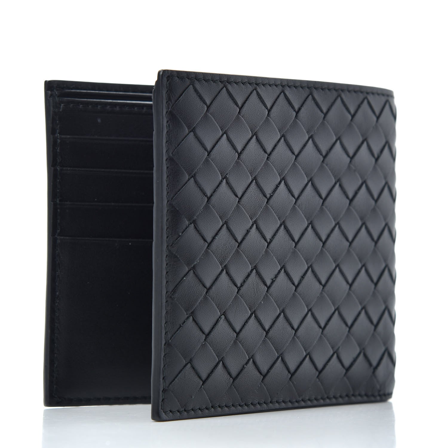 Bottega Veneta Nappa Intrecciato Bi-Fold Wallet Black 3 of 7