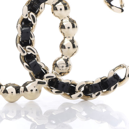 Chanel Lambskin Pearl CC Chain Brooch Black Gold 4 of 5