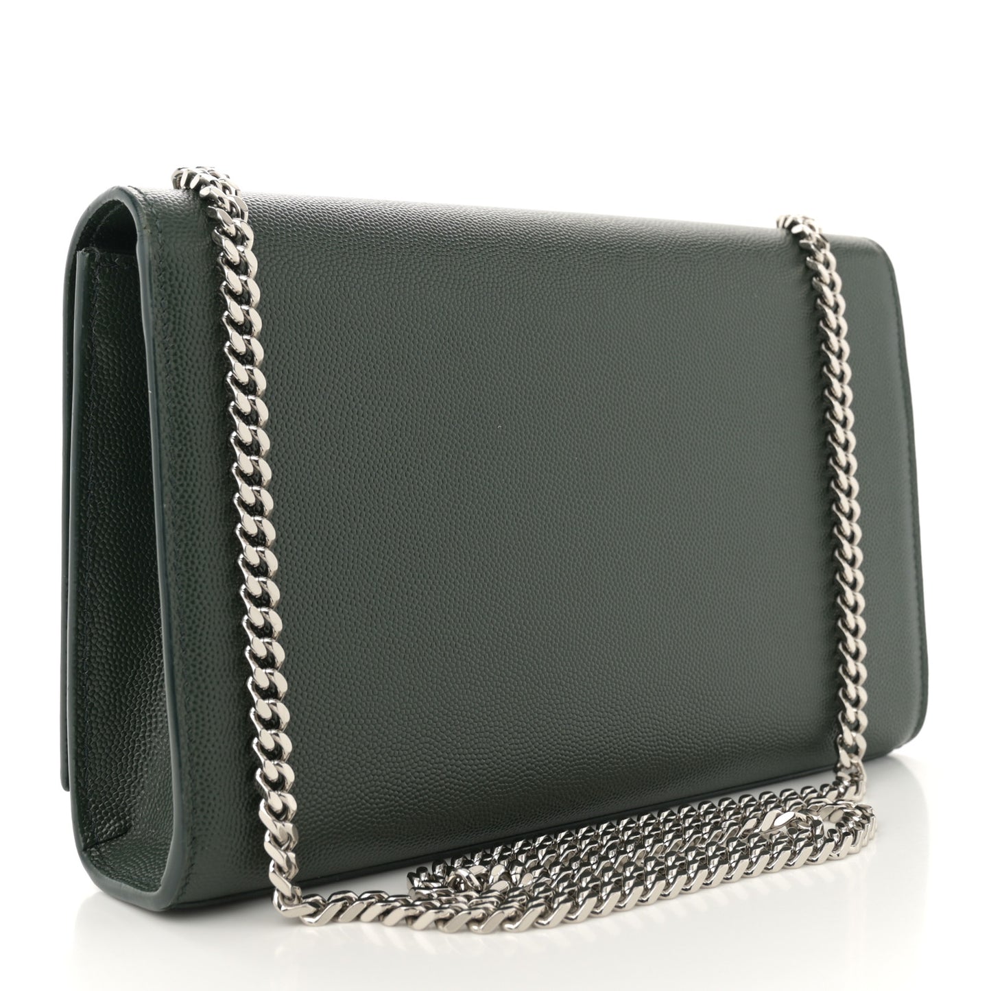 Grain De Poudre Medium Classic Monogram Kate Satchel Vert Fonce