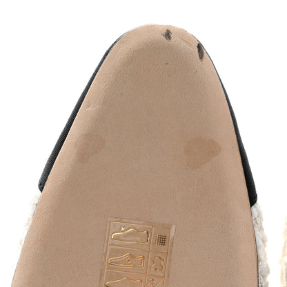 Chanel Tweed Grosgrain Toe CC Slingback Flat 37 White Black 9 of 9