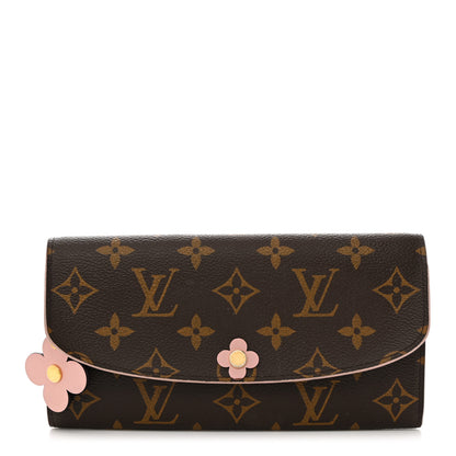 Louis Vuitton Monogram Bloom Flower Emilie Wallet Fuchsia 1 of 9
