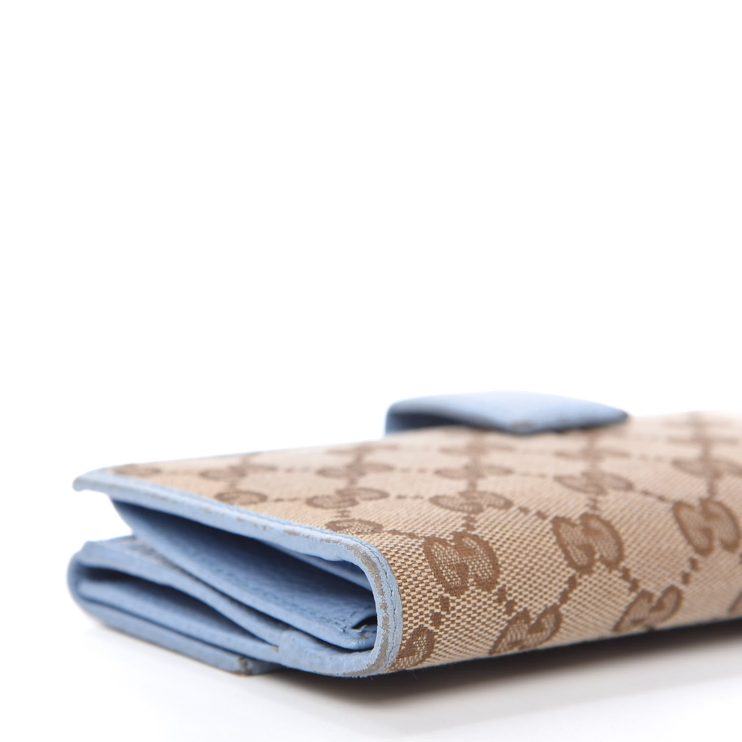 Gucci GG Plus Monogram Continental Flap Wallet Blue 6 of 11