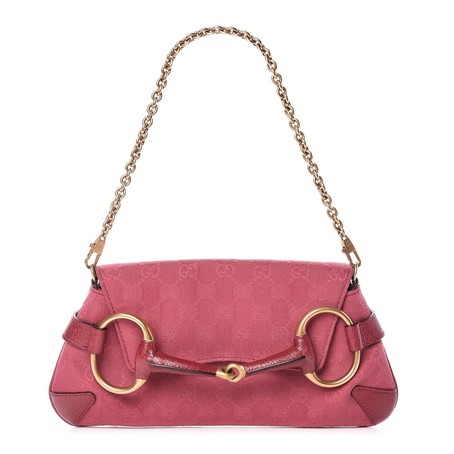 Monogram Horsebit Clutch Pink