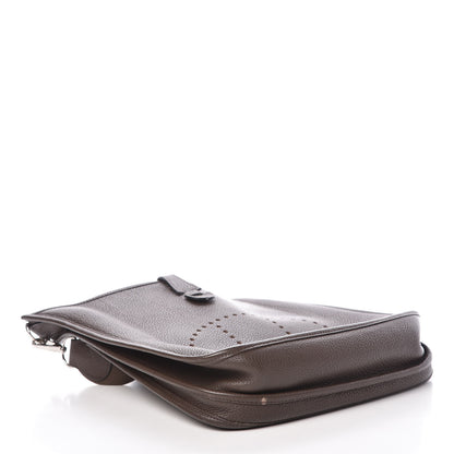 Hermes Taurillon Clemence Evelyne III PM Chocolate 4 of 11