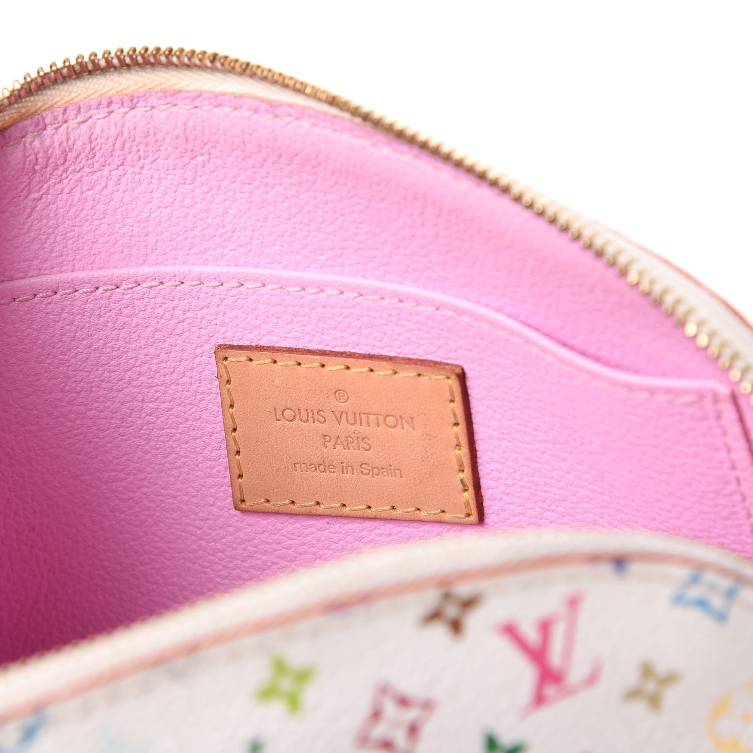 Louis Vuitton Monogram Multicolor Cosmetic Pouch White Litchi 6 of 11