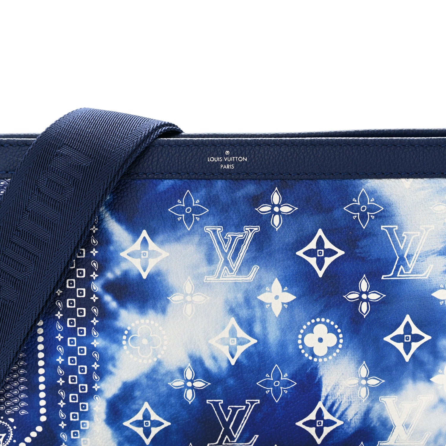 Louis Vuitton Cowhide Monogram Bandana Wearable Wallet Blue 9 of 12
