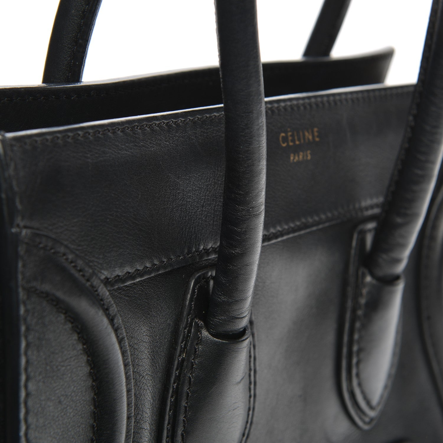 Celine Smooth Calfskin Micro Luggage Black 9 of 9