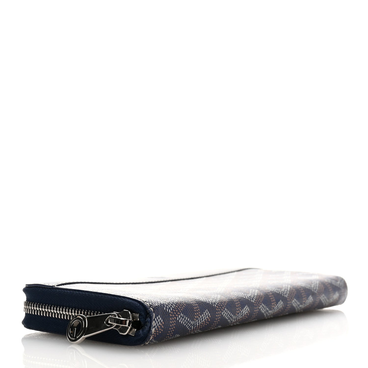Goyard Goyardine Matignon Zip Around GM Wallet Blue 4 of 8