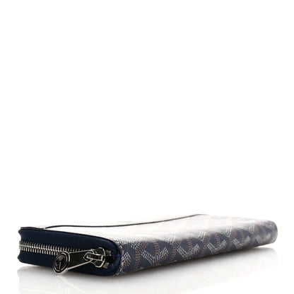Goyard Goyardine Matignon Zip Around GM Wallet Blue 4 of 8