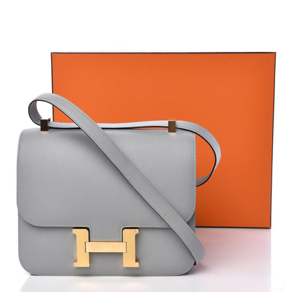 Hermes Epsom Constance 24 Bleu Glacier 24 of 24