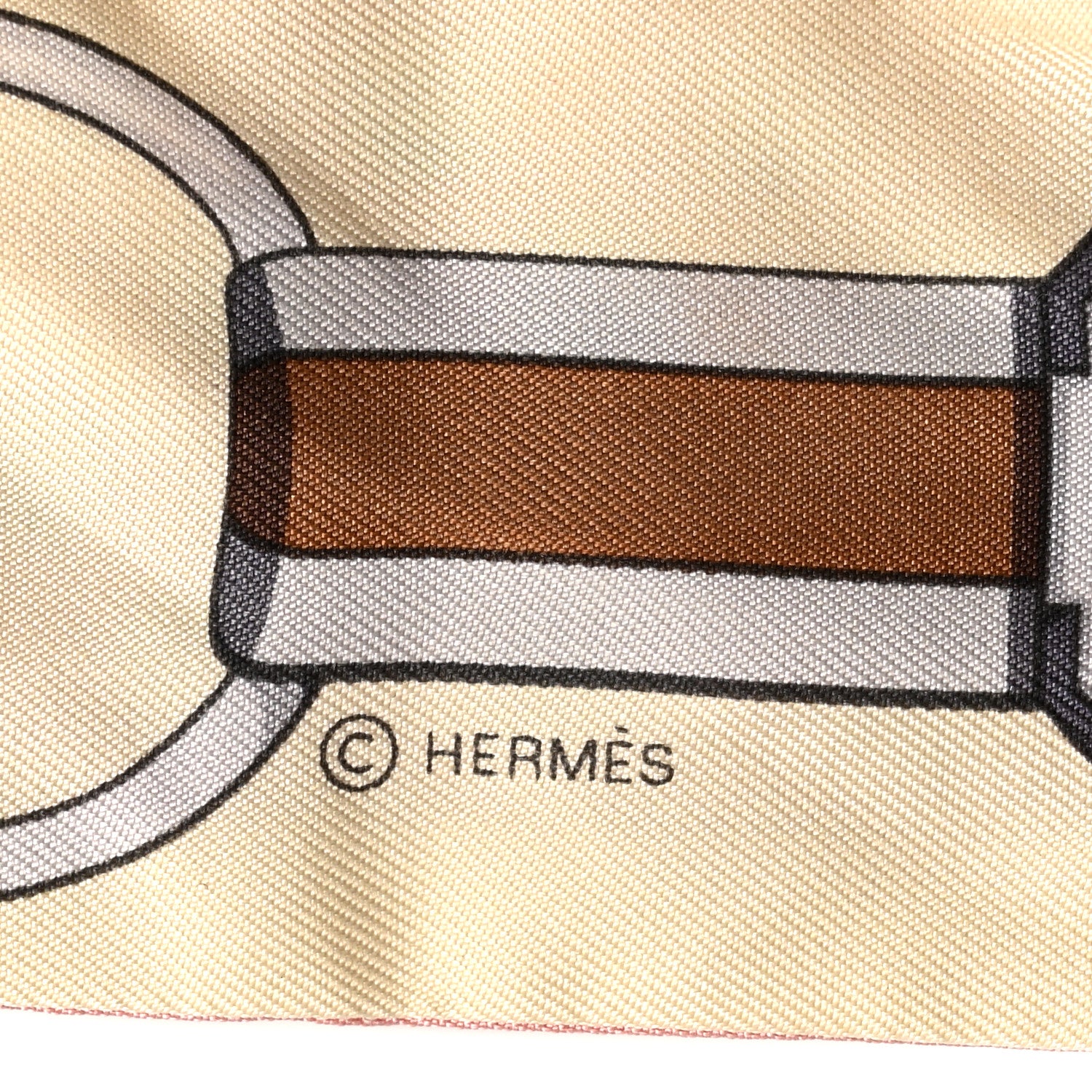 Hermes Silk Grand Tralala Twilly Rose Poudre Jaune 3 of 4