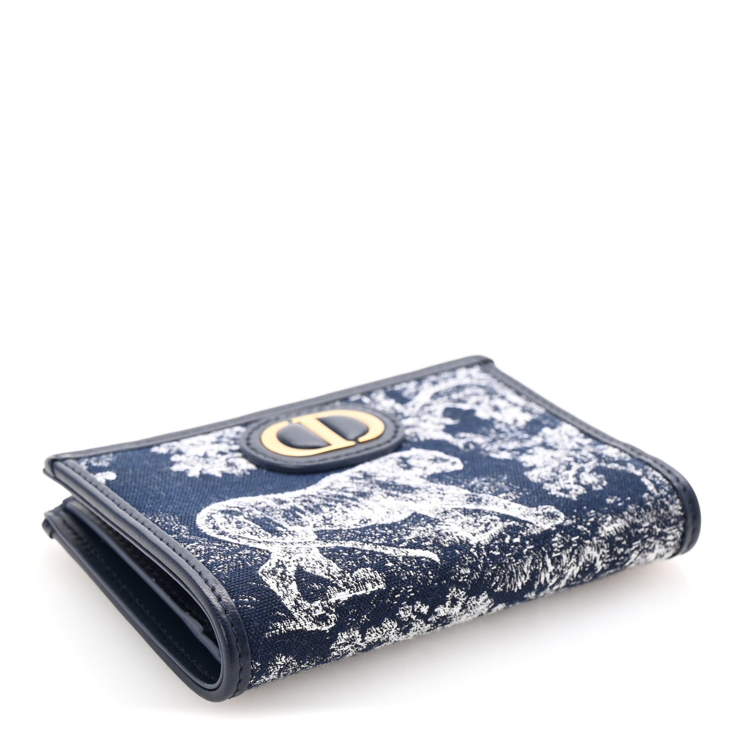 Toile De Jouy Reverse Jacquard 30 Montaigne Wallet Blue