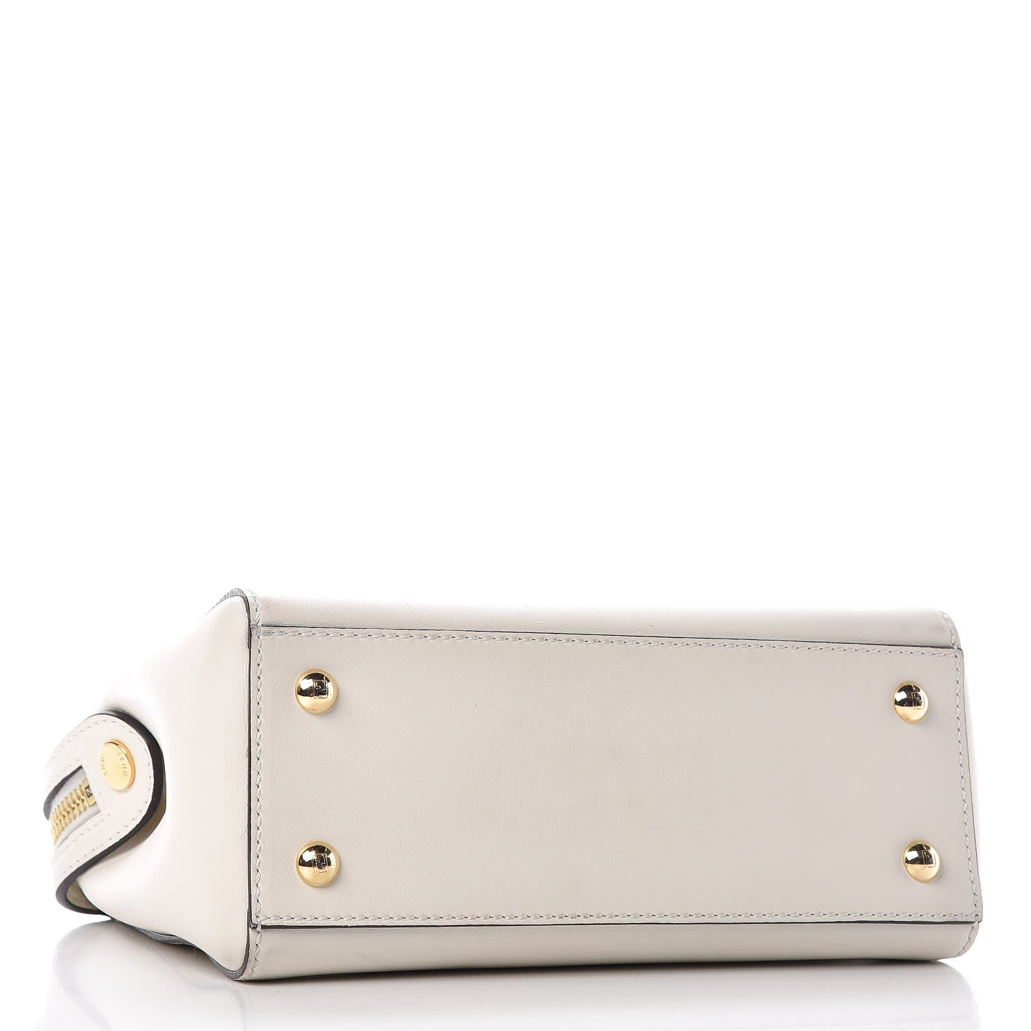 Fendi Vitello Baltico Ribbon Lace Up Floral Small DotCom Click Chain Satchel White Multicolor 5 of 19