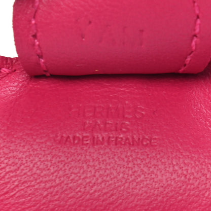 Hermes Milo Lambskin Grigri Rodeo Horse Bag Charm MM Rose Mexico 3 of 4