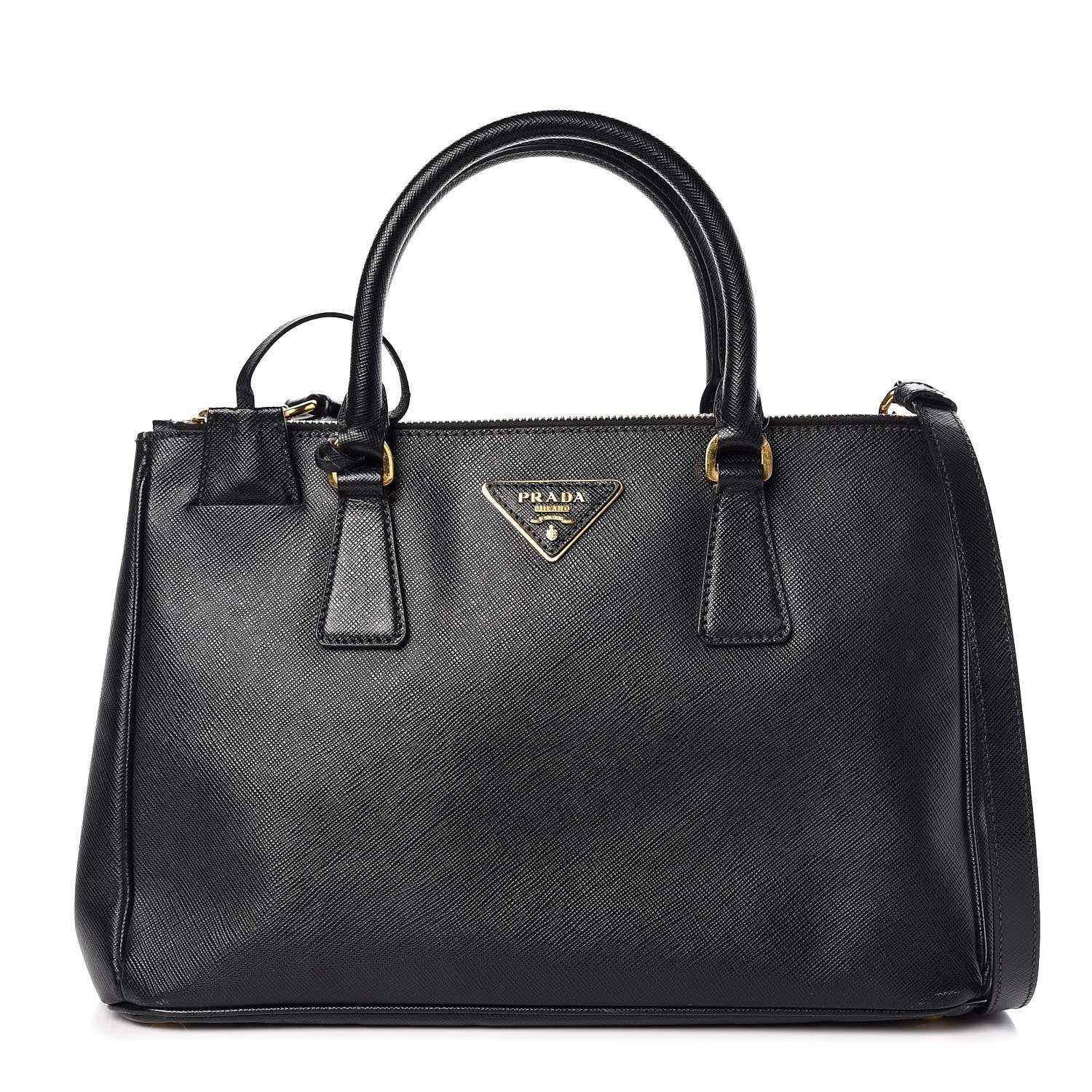 Prada Saffiano Small Galleria Double Zip Tote Black 1 of 16