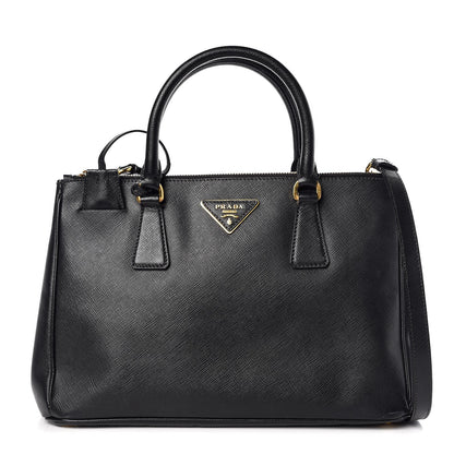 Prada Saffiano Small Galleria Double Zip Tote Black 1 of 16
