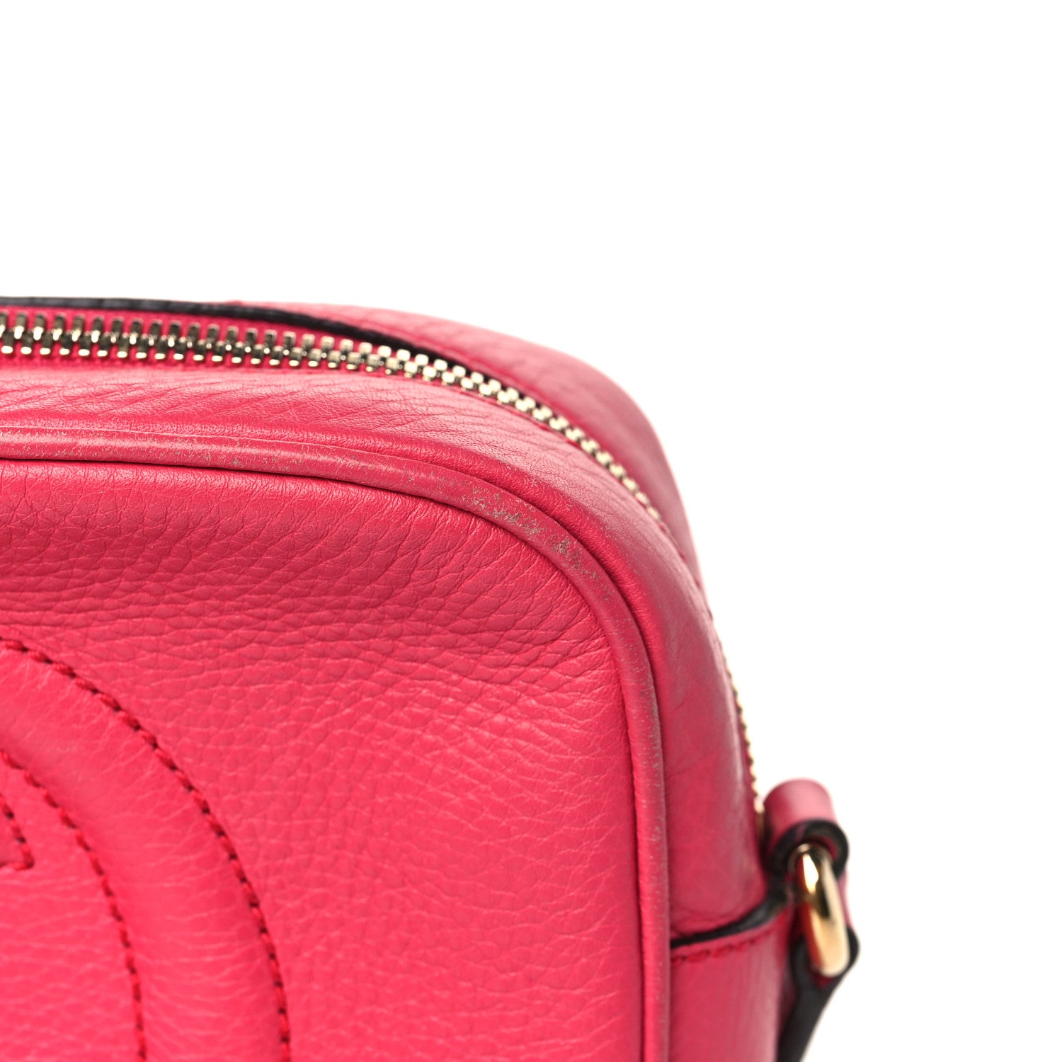 Gucci Pebbled Calfskin Small Soho Disco Bag Fuchsia 10 of 12