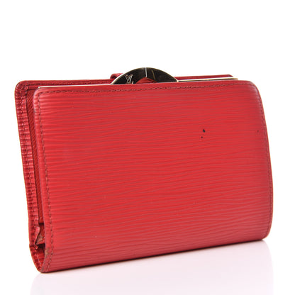 Louis Vuitton Epi French Purse Wallet Castillan Red 3 of 12