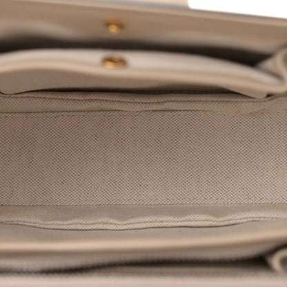 Gucci Boarded Dyana Lux Calfskin Web Small Bamboo 1947 Top Handle Bag Oatmeal 5 of 11
