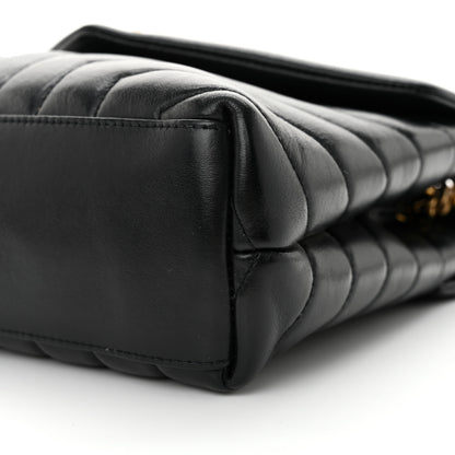 Saint Laurent Calfskin Y Quilted Monogram Small Loulou Chain Satchel Black 10 of 11
