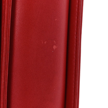 Chanel Lambskin Embossed Small Cube Boy Flap Red 10 of 10