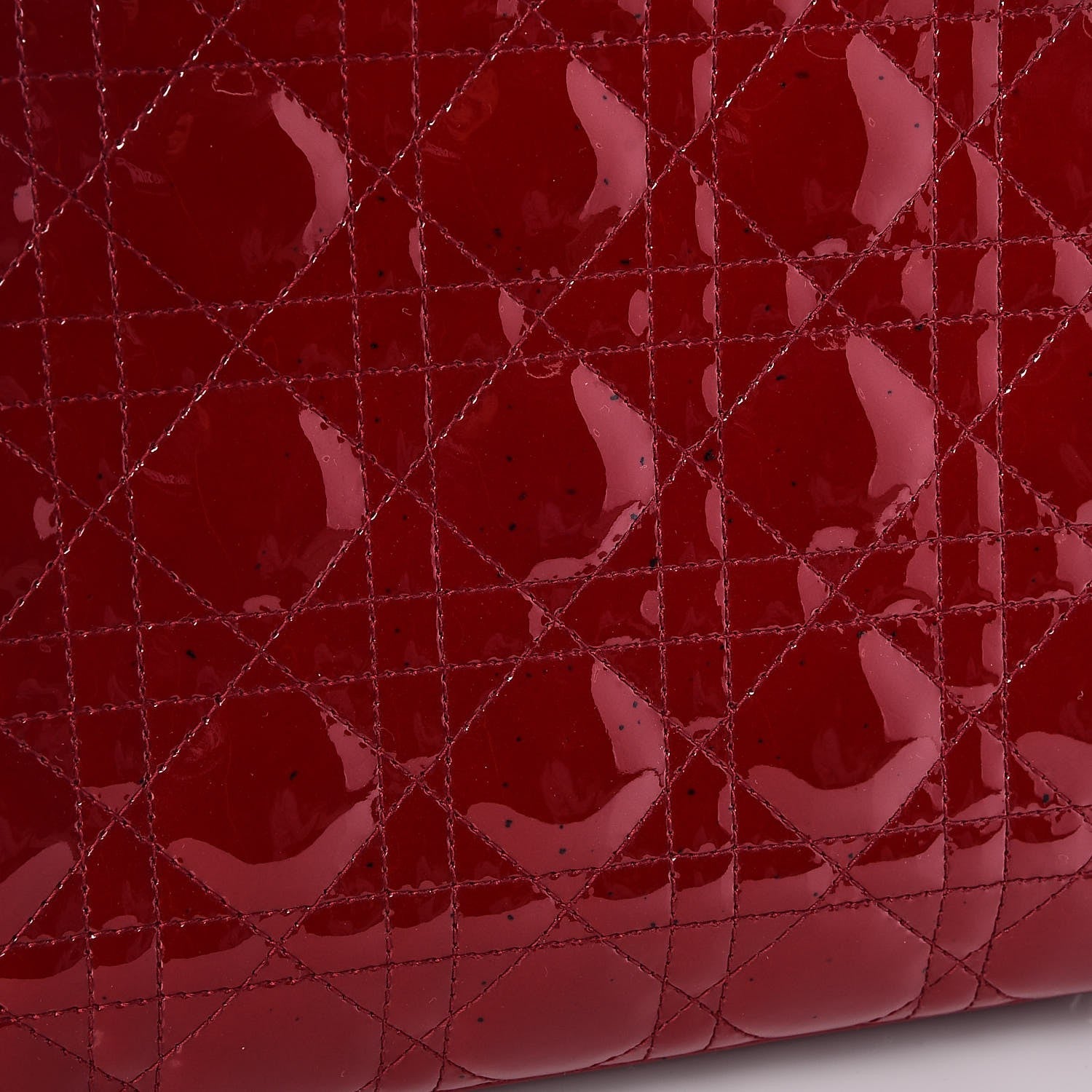 Christian Dior Patent Cannage Medium Lady Dior Red 10 of 10