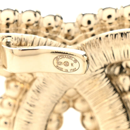 Chanel Lambskin Crystal Pearl CC Belt 80 32 Black 4 of 6