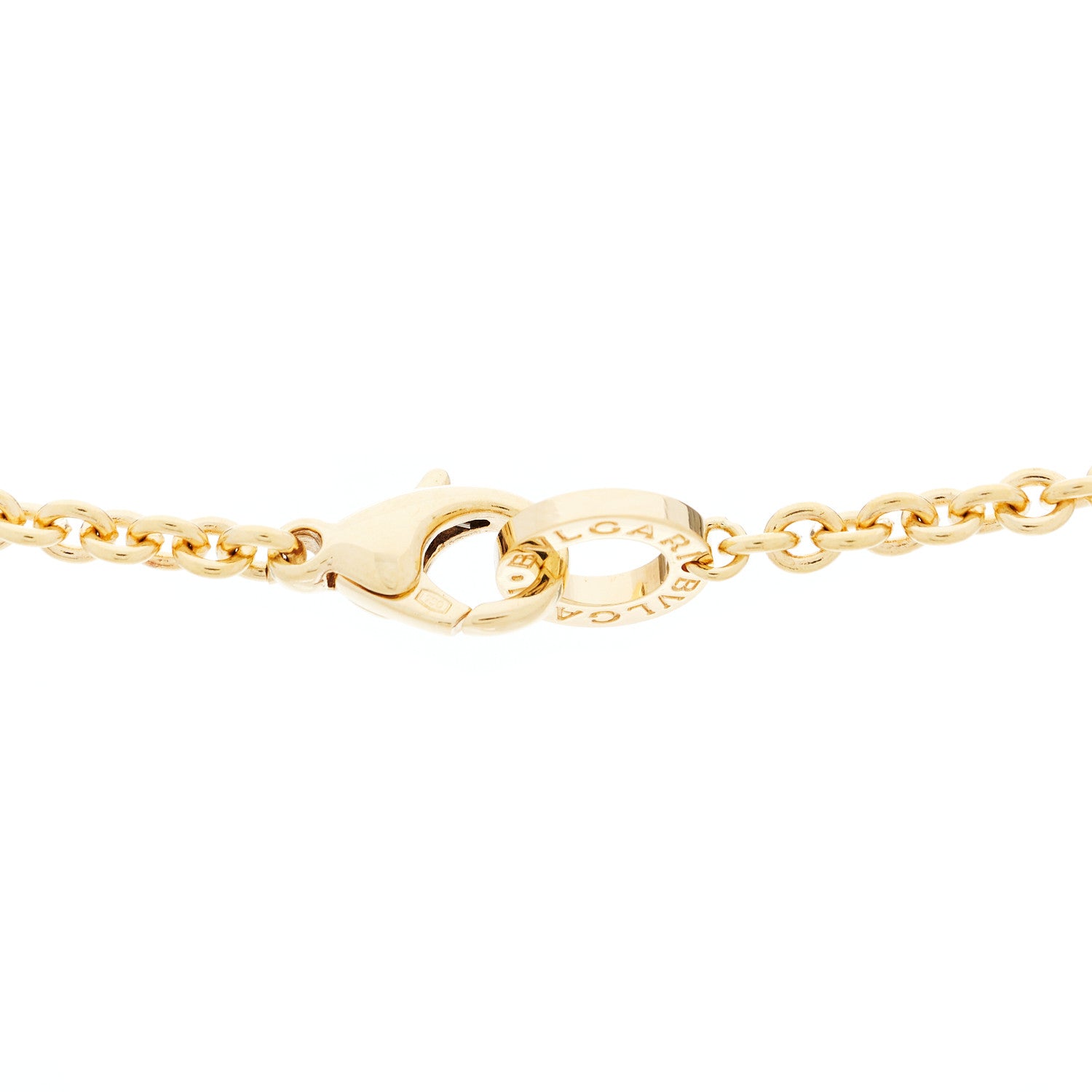 Bulgari 18K Yellow Gold Diamond BVLGARI BVLGARI Circle Pendant Necklace 4 of 7