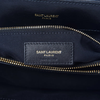 Saint Laurent Calfskin Y Quilted Monogram Medium Loulou Chain Satchel Black 7 of 12