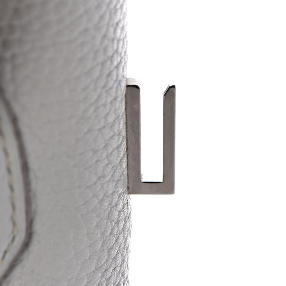 Hermes Taurillon Clemence Lizard Club Birkin 35 Gris Perle White Mykonos 26 of 39