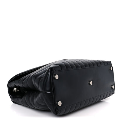 Saint Laurent Calfskin Y Quilted Monogram Large Loulou Chain Satchel Black 4 of 11