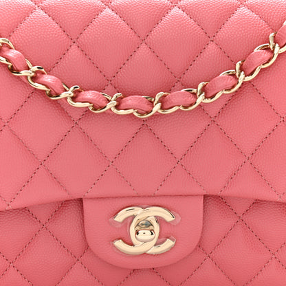 Chanel Caviar Quilted Medium Double Flap Pink 8 of 10