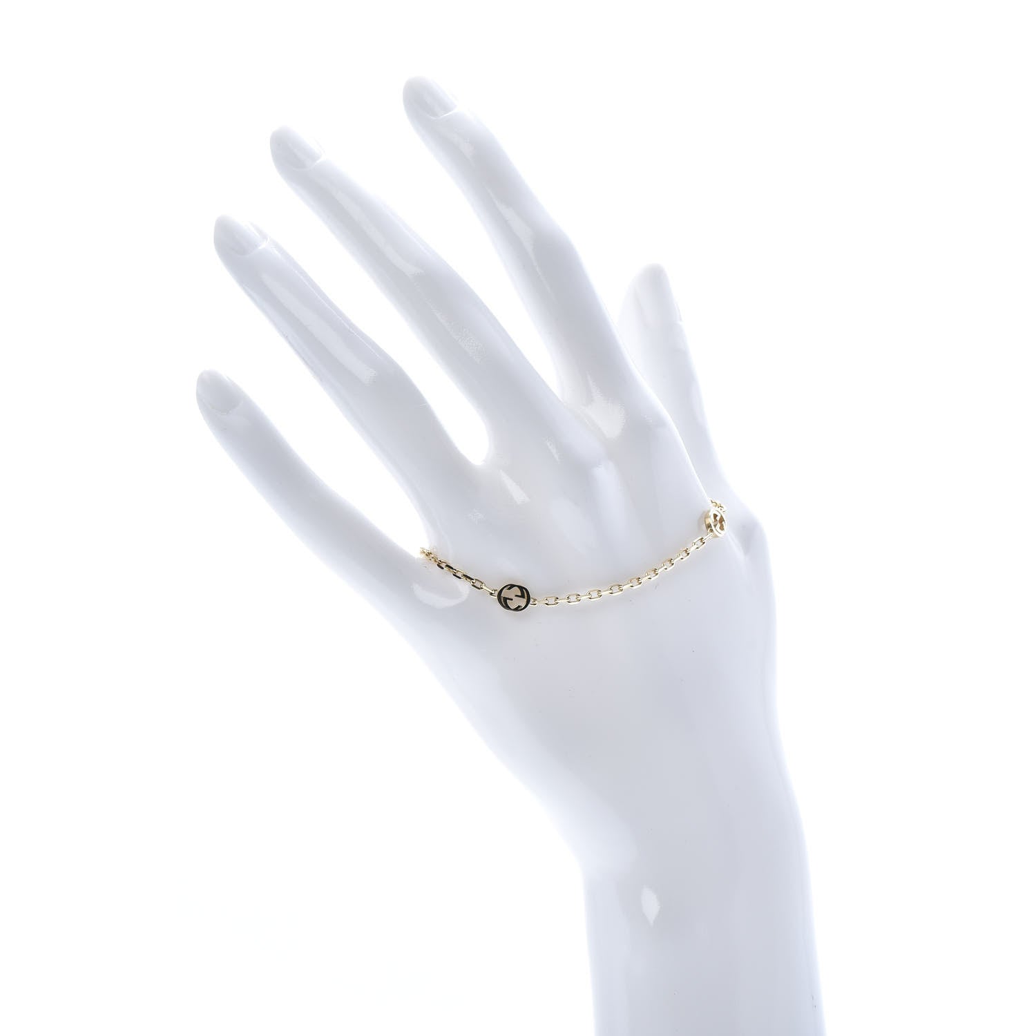 Gucci 18K Yellow Gold Interlocking G Chain Bracelet 2 of 5