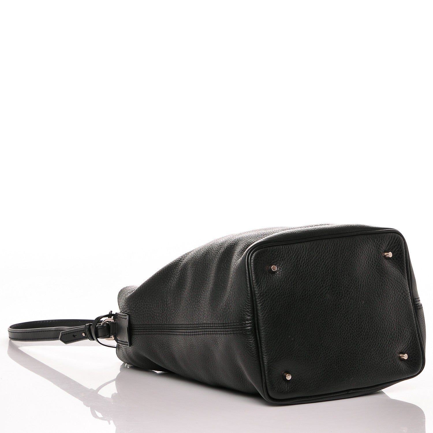 Burberry Grainy Calfskin Canvas Mega Check Medium Ashby Hobo Black 4 of 8