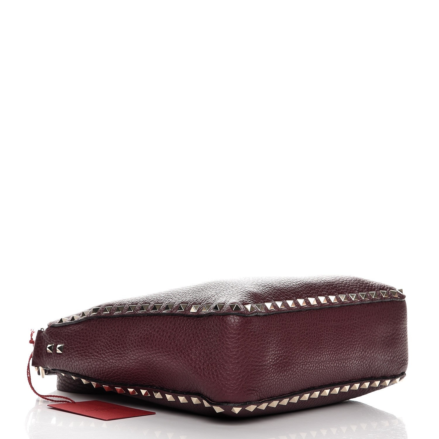 Valentino Garavani Pebbled Calfskin Small Rockstud Flip-Lock Messenger Bag Vinaccia 4 of 6