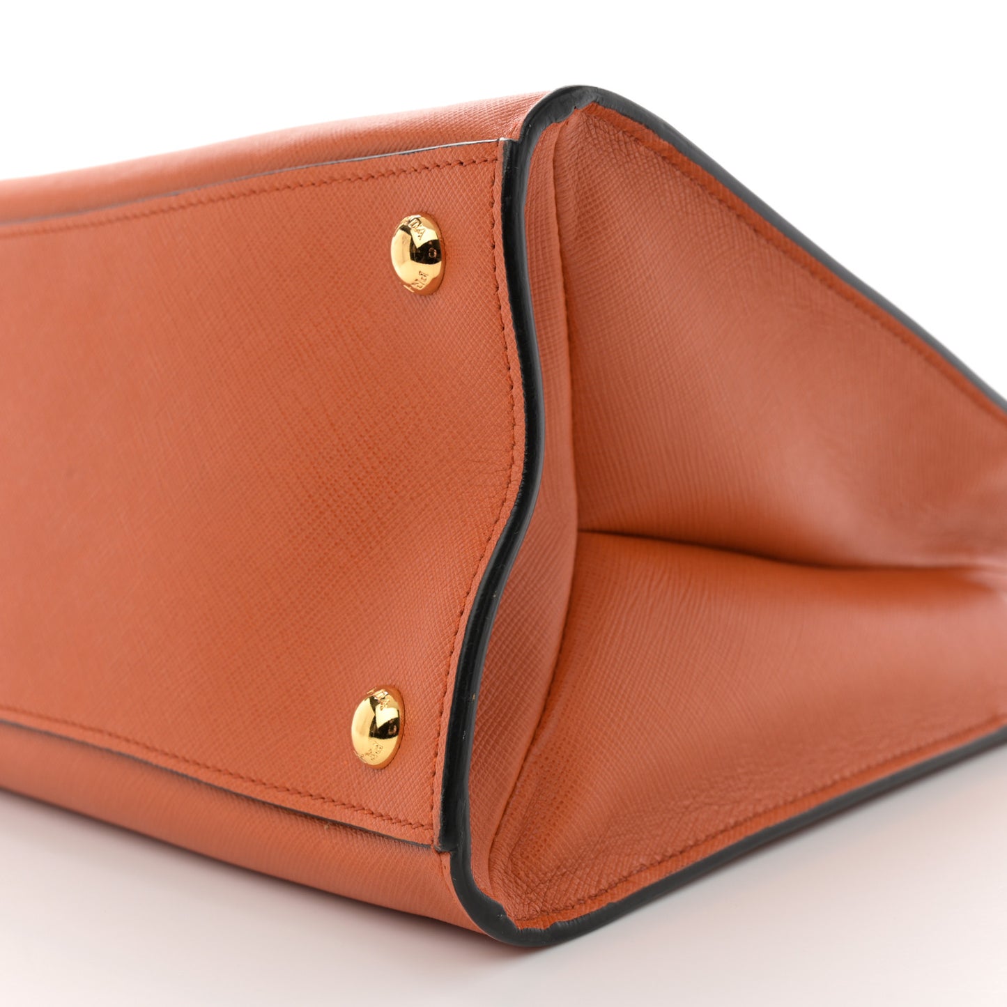 Saffiano Soft Triple Pocket Tote Papaya