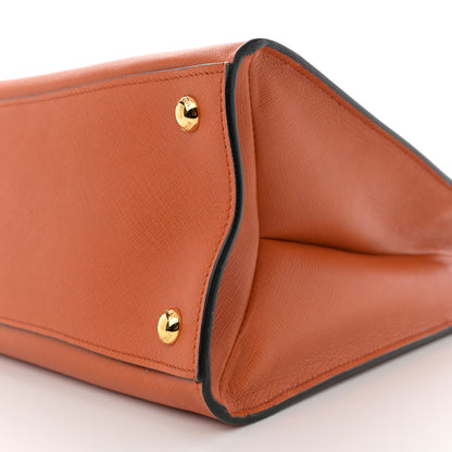 Prada Saffiano Soft Triple Pocket Tote Papaya 10 of 11