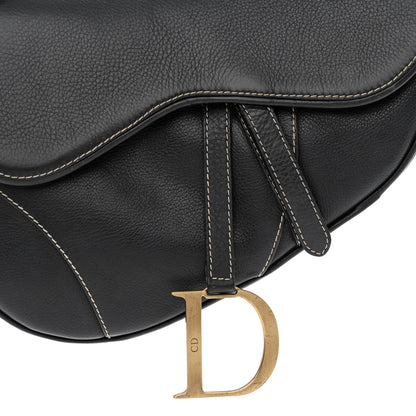 Christian Dior Calfskin Saddle Bag Black 8 of 16
